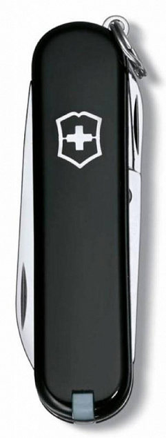 Нож-брелок Classic 58 с отверткой, черный с логотипом в Ставрополе заказать по выгодной цене в кибермаркете AvroraStore