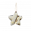 Ёлочная игрушка Звездочка (белый с золотым ) с логотипом в Ставрополе заказать по выгодной цене в кибермаркете AvroraStore