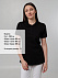 Рубашка поло женская Virma Stretch Lady, черная с логотипом в Ставрополе заказать по выгодной цене в кибермаркете AvroraStore