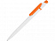 Ручка шариковая Этюд, белый/оранжевый с логотипом в Ставрополе заказать по выгодной цене в кибермаркете AvroraStore