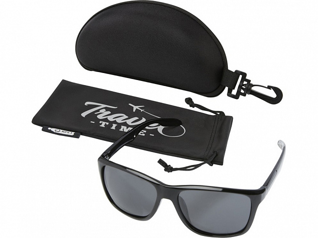 Поляризованные спортивные солнцезащитные очки Eiger с оправой из переработанного ПЭТ, черный с логотипом в Ставрополе заказать по выгодной цене в кибермаркете AvroraStore