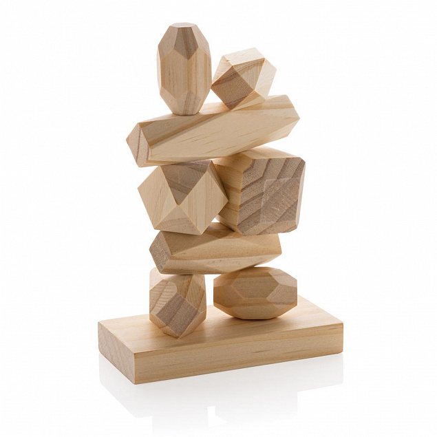 Набор деревянных балансирующих камней Ukiyo Crios с логотипом в Ставрополе заказать по выгодной цене в кибермаркете AvroraStore