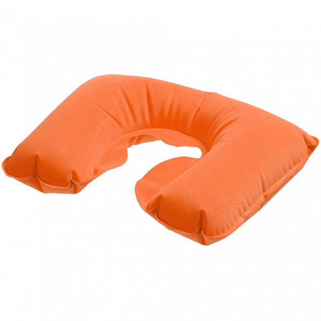 Надувная подушка под шею в чехле Sleep, оранжевая с логотипом в Ставрополе заказать по выгодной цене в кибермаркете AvroraStore