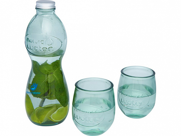 Набор из 3 стаканов Brisa из переработанного стекла с логотипом в Ставрополе заказать по выгодной цене в кибермаркете AvroraStore