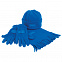 Набор "Зима" (шапка, шарф, перчатки), синий с логотипом в Ставрополе заказать по выгодной цене в кибермаркете AvroraStore