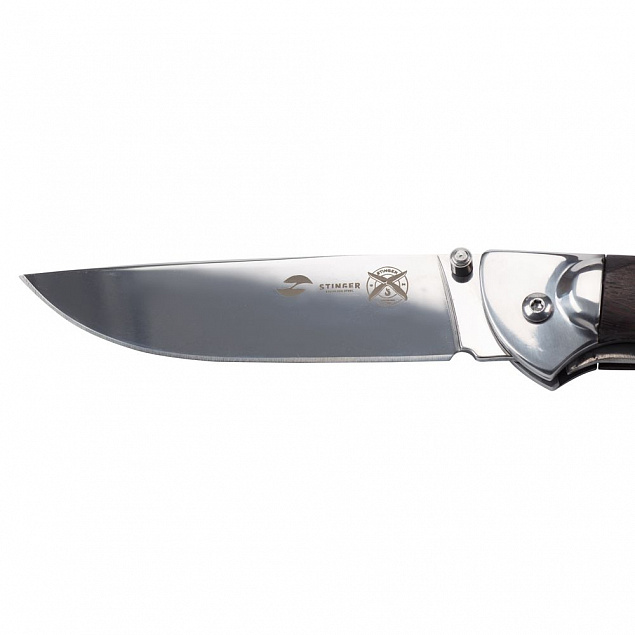 Складной нож Stinger 9905, коричневый с логотипом в Ставрополе заказать по выгодной цене в кибермаркете AvroraStore