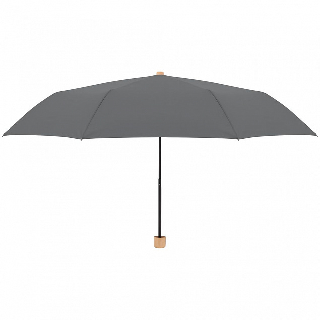 Зонт складной Nature Mini, серый с логотипом в Ставрополе заказать по выгодной цене в кибермаркете AvroraStore