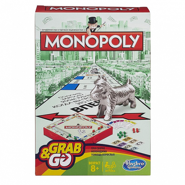 Игра настольная «Монополия», дорожная версия с логотипом в Ставрополе заказать по выгодной цене в кибермаркете AvroraStore