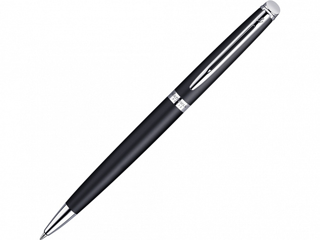 Ручка шариковая Waterman Hemisphere Matt Black CT M, черный матовый/серебристый с логотипом в Ставрополе заказать по выгодной цене в кибермаркете AvroraStore