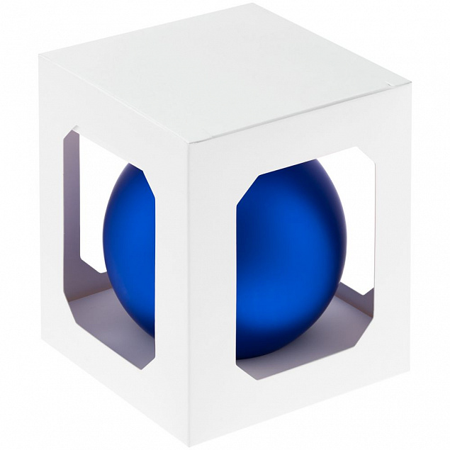 Елочный шар Finery Matt, 10 см, матовый синий с логотипом в Ставрополе заказать по выгодной цене в кибермаркете AvroraStore