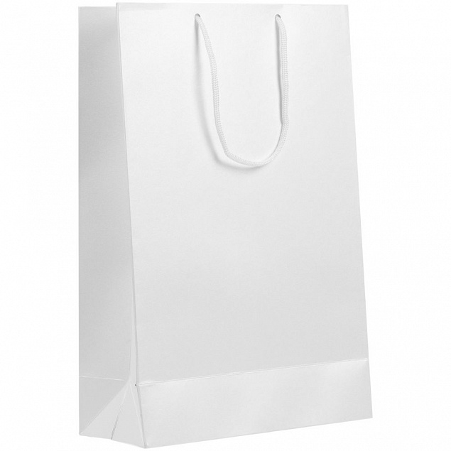 Пакет бумажный «Блеск», средний, белый с логотипом в Ставрополе заказать по выгодной цене в кибермаркете AvroraStore