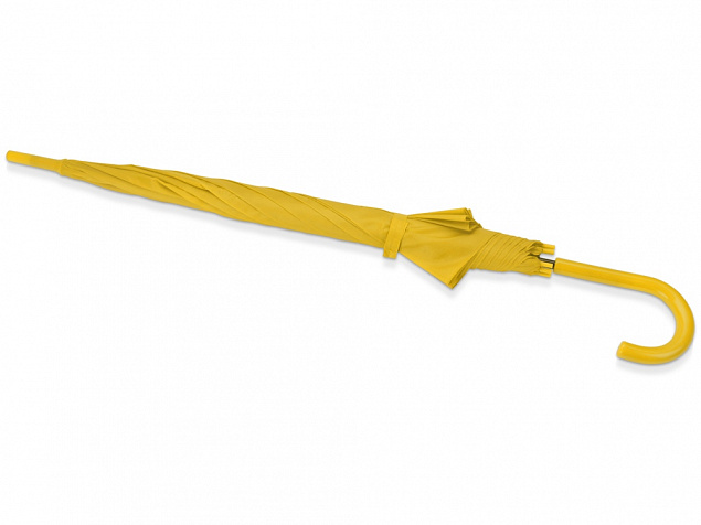 Зонт-трость полуавтоматический с пластиковой ручкой, желтый с логотипом в Ставрополе заказать по выгодной цене в кибермаркете AvroraStore