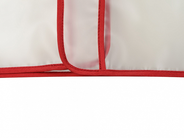 Дождевик Providence, прозрачный/красный с чехлом с логотипом в Ставрополе заказать по выгодной цене в кибермаркете AvroraStore