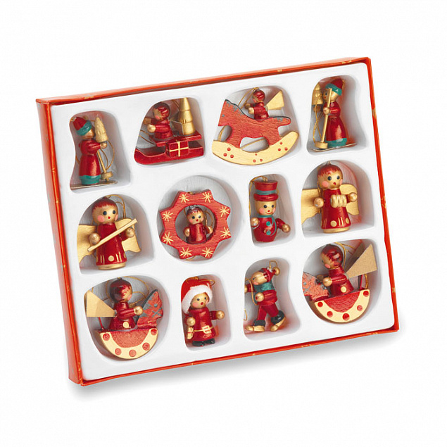 Новогодний набор из 12 игрушек с логотипом в Ставрополе заказать по выгодной цене в кибермаркете AvroraStore