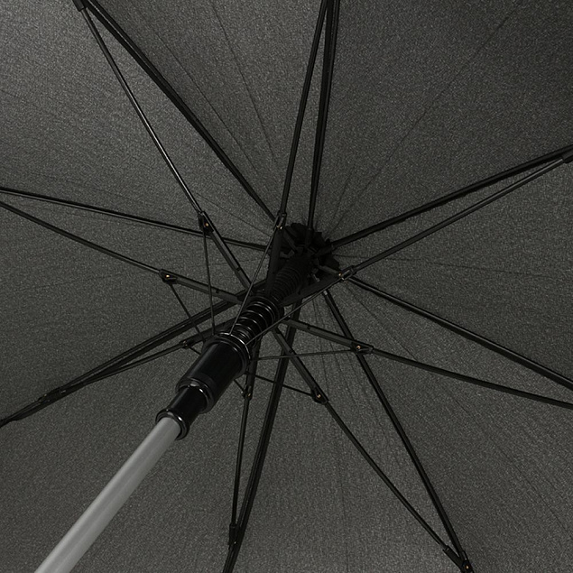 Зонт-трость Alu AC, черный с логотипом в Ставрополе заказать по выгодной цене в кибермаркете AvroraStore