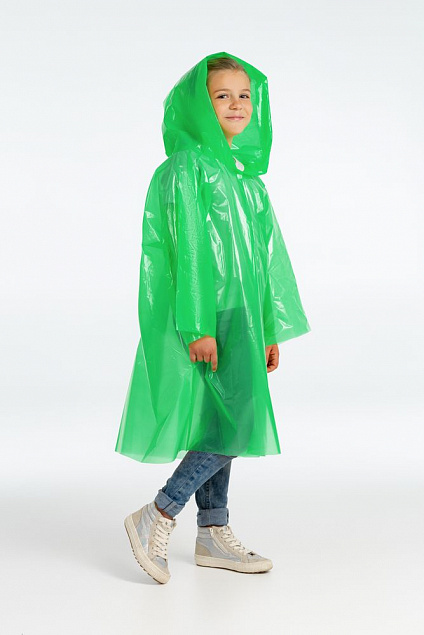 Дождевик-плащ детский BrightWay Kids, зеленый с логотипом в Ставрополе заказать по выгодной цене в кибермаркете AvroraStore