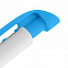 Ручка шариковая Favorite, белая с голубым с логотипом в Ставрополе заказать по выгодной цене в кибермаркете AvroraStore