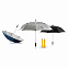 Зонт-трость антишторм Hurricane 27, серый с логотипом в Ставрополе заказать по выгодной цене в кибермаркете AvroraStore