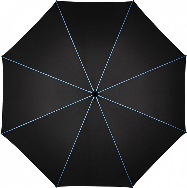 Зонт-трость Seam, голубой с логотипом в Ставрополе заказать по выгодной цене в кибермаркете AvroraStore