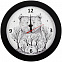 Часы настенные Bear, черные с логотипом в Ставрополе заказать по выгодной цене в кибермаркете AvroraStore