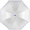 Зонт-трость Unit White, белый с синим с логотипом в Ставрополе заказать по выгодной цене в кибермаркете AvroraStore