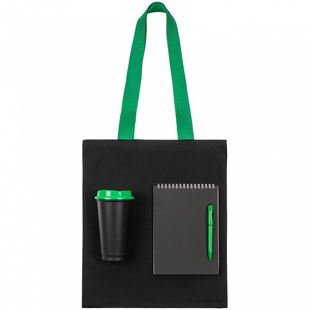 Набор Take Part, черный с зеленым с логотипом в Ставрополе заказать по выгодной цене в кибермаркете AvroraStore