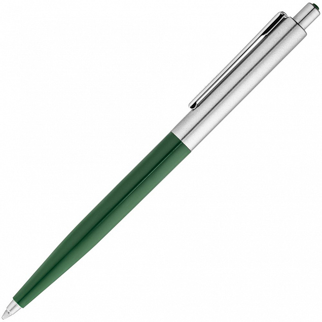 Ручка шариковая Senator Point Metal, зеленая с логотипом в Ставрополе заказать по выгодной цене в кибермаркете AvroraStore