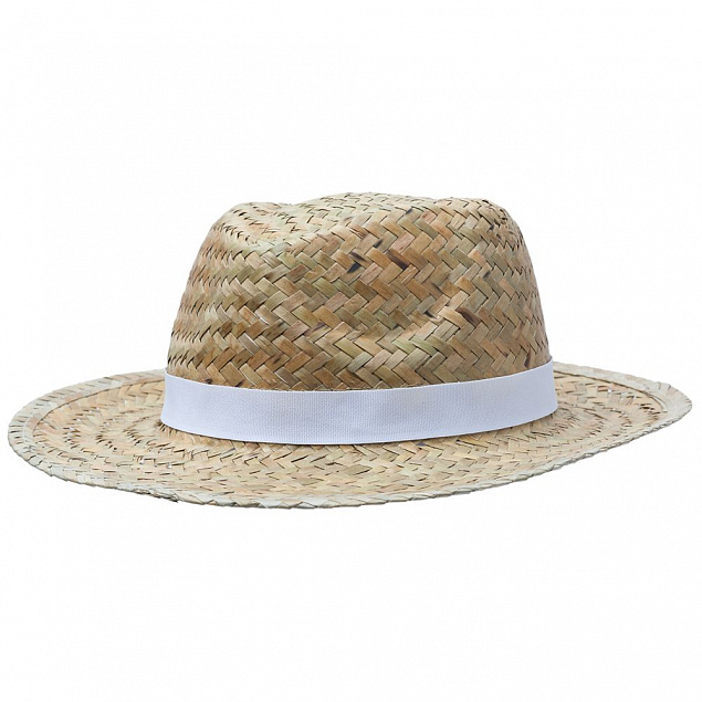 Шляпа Daydream, бежевая с белой лентой с логотипом в Ставрополе заказать по выгодной цене в кибермаркете AvroraStore