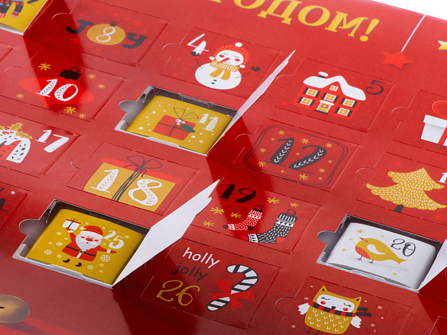 Шоколадный адвент-календарь «Festive» с логотипом в Ставрополе заказать по выгодной цене в кибермаркете AvroraStore