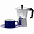 Набор для кофе Clio, синий с логотипом в Ставрополе заказать по выгодной цене в кибермаркете AvroraStore