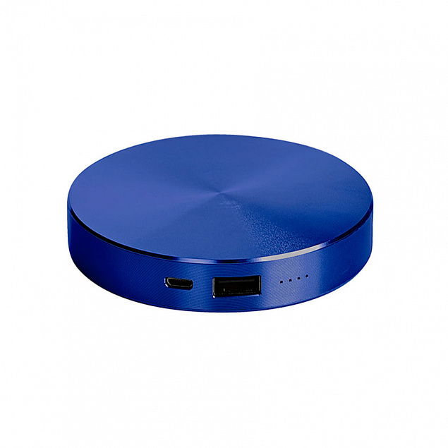 Универсальный аккумулятор "UFO" (6000mAh) в подарочной коробке,синий, 8,6х1,5 см,металл с логотипом в Ставрополе заказать по выгодной цене в кибермаркете AvroraStore