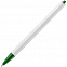 Ручка шариковая Tick, белая с зеленым с логотипом в Ставрополе заказать по выгодной цене в кибермаркете AvroraStore