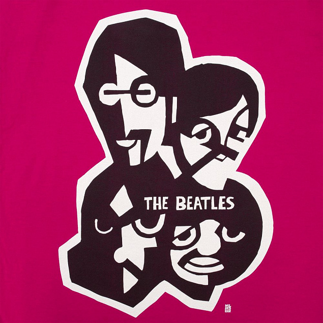 Футболка женская «Меламед. The Beatles», ярко-розовая (фуксия) с логотипом в Ставрополе заказать по выгодной цене в кибермаркете AvroraStore