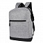 Рюкзак Boom, серый/чёрный, 43 x 30 x 13 см, 100% полиэстер  с логотипом в Ставрополе заказать по выгодной цене в кибермаркете AvroraStore
