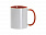 Кружка для сублимации, 330 мл, d=82 мм, стандарт А, белая, красная внутри, красная ручка с логотипом в Ставрополе заказать по выгодной цене в кибермаркете AvroraStore