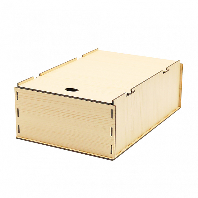 Коробка ламинированная деревянная 22,5 х 24,5 х 9,6 см с логотипом в Ставрополе заказать по выгодной цене в кибермаркете AvroraStore