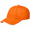 Бейсболка Canopy, оранжевая с белым кантом с логотипом в Ставрополе заказать по выгодной цене в кибермаркете AvroraStore