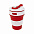 Стакан складной BUTTON;  300 мл, силикон, красный с логотипом в Ставрополе заказать по выгодной цене в кибермаркете AvroraStore