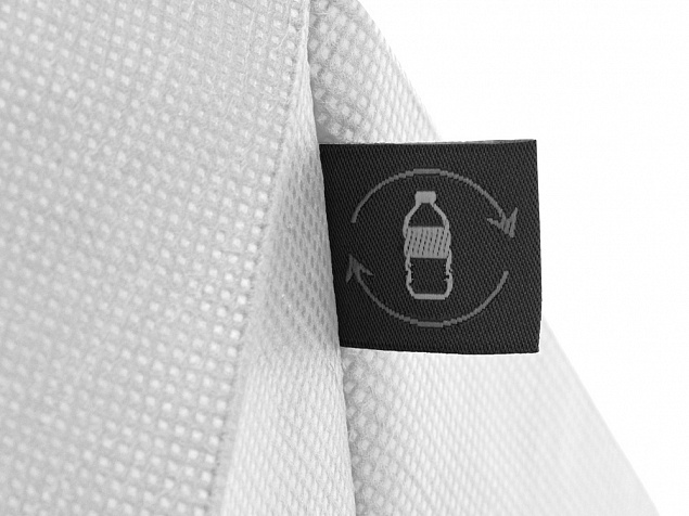 Сумка Reviver с донной складкой из нетканого переработанного материала RPET, белый с логотипом в Ставрополе заказать по выгодной цене в кибермаркете AvroraStore