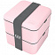 Ланчбокс MB Square, розовый с логотипом в Ставрополе заказать по выгодной цене в кибермаркете AvroraStore