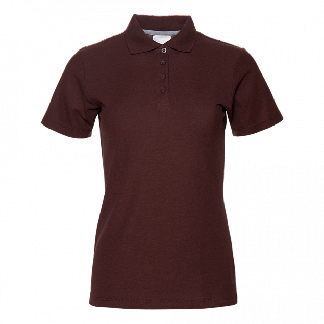 Рубашка поло Рубашка женская 04WL Тёмно-Шоколадный с логотипом в Ставрополе заказать по выгодной цене в кибермаркете AvroraStore