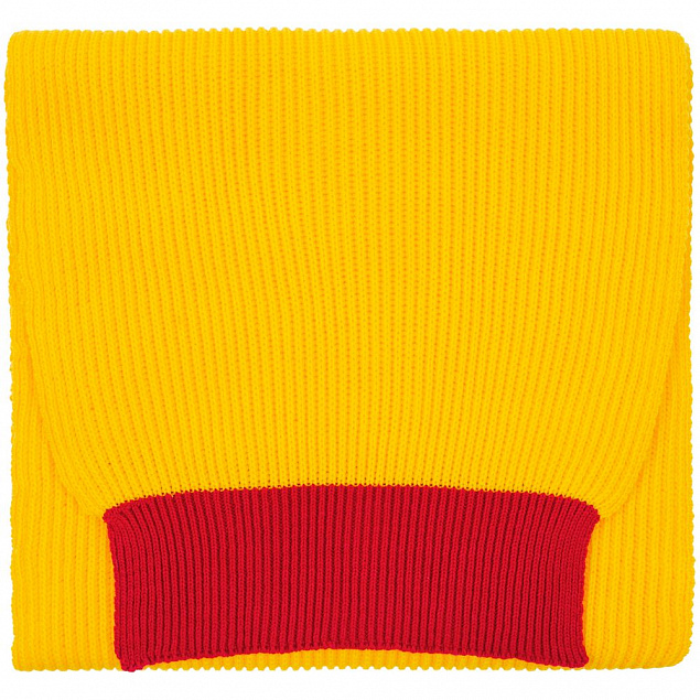 Шарф Snappy, желтый с красным с логотипом в Ставрополе заказать по выгодной цене в кибермаркете AvroraStore