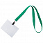 Лента для бейджа Neckband, зеленый с логотипом в Ставрополе заказать по выгодной цене в кибермаркете AvroraStore