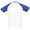 Футболка мужская двухцветная FUNKY 150, белая с ярко-синим с логотипом в Ставрополе заказать по выгодной цене в кибермаркете AvroraStore