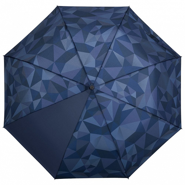 Складной зонт Gems, синий с логотипом в Ставрополе заказать по выгодной цене в кибермаркете AvroraStore
