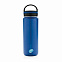 Герметичная вакуумная бутылка с широким горлышком, синяя с логотипом в Ставрополе заказать по выгодной цене в кибермаркете AvroraStore
