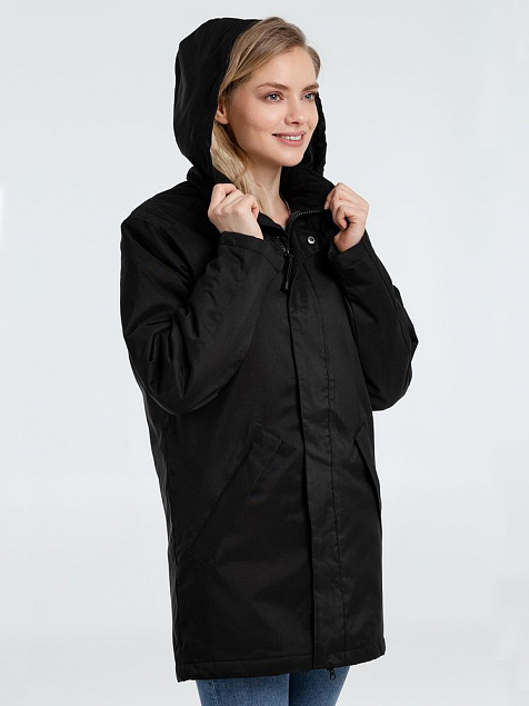 Куртка на стеганой подкладке ROBYN, черная с логотипом в Ставрополе заказать по выгодной цене в кибермаркете AvroraStore