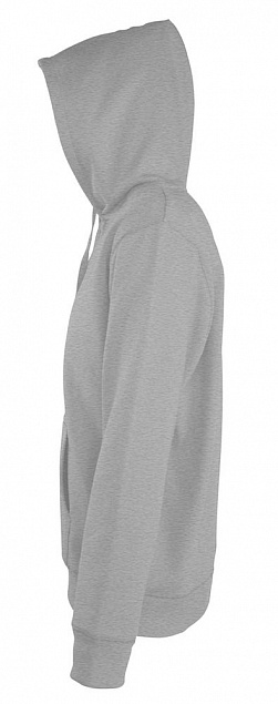 Толстовка мужская на молнии с капюшоном Seven Men 290, серый меланж с логотипом в Ставрополе заказать по выгодной цене в кибермаркете AvroraStore