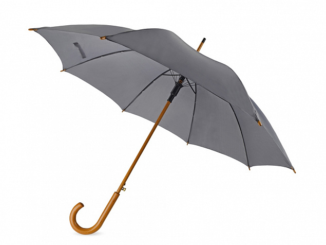Зонт-трость Радуга, серый с логотипом в Ставрополе заказать по выгодной цене в кибермаркете AvroraStore