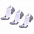 Набор из 3 пар спортивных женских носков Monterno Sport, белый с логотипом в Ставрополе заказать по выгодной цене в кибермаркете AvroraStore